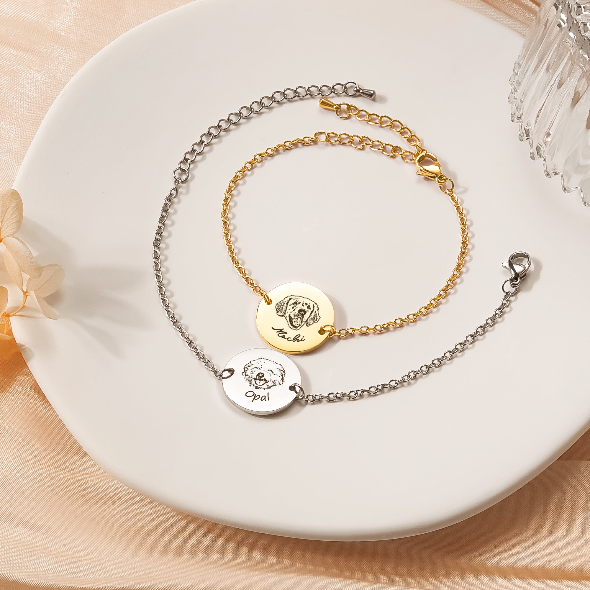 Custom 18MM Pet Portrait Charm Bracelet