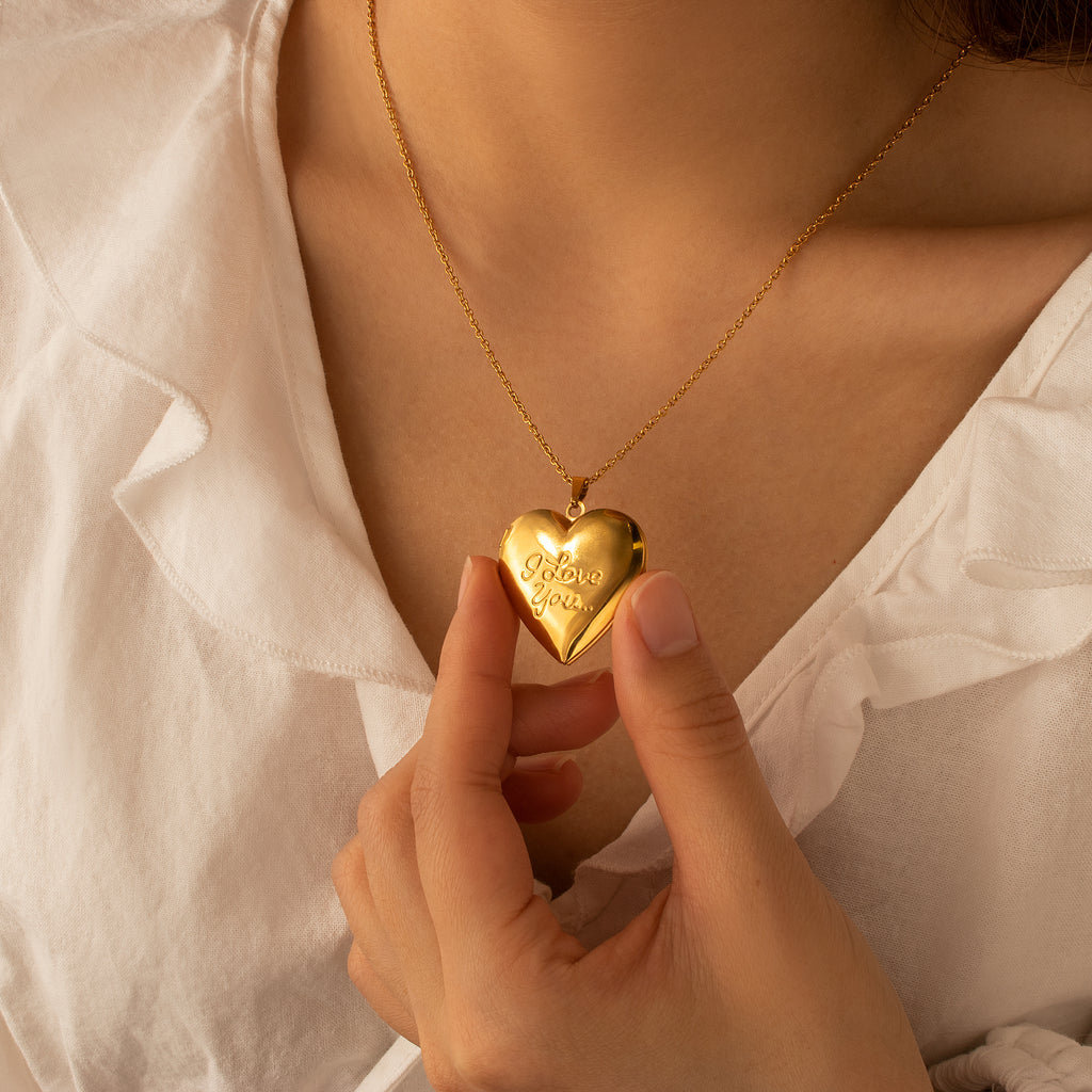 I Love You Heart Photo Locket