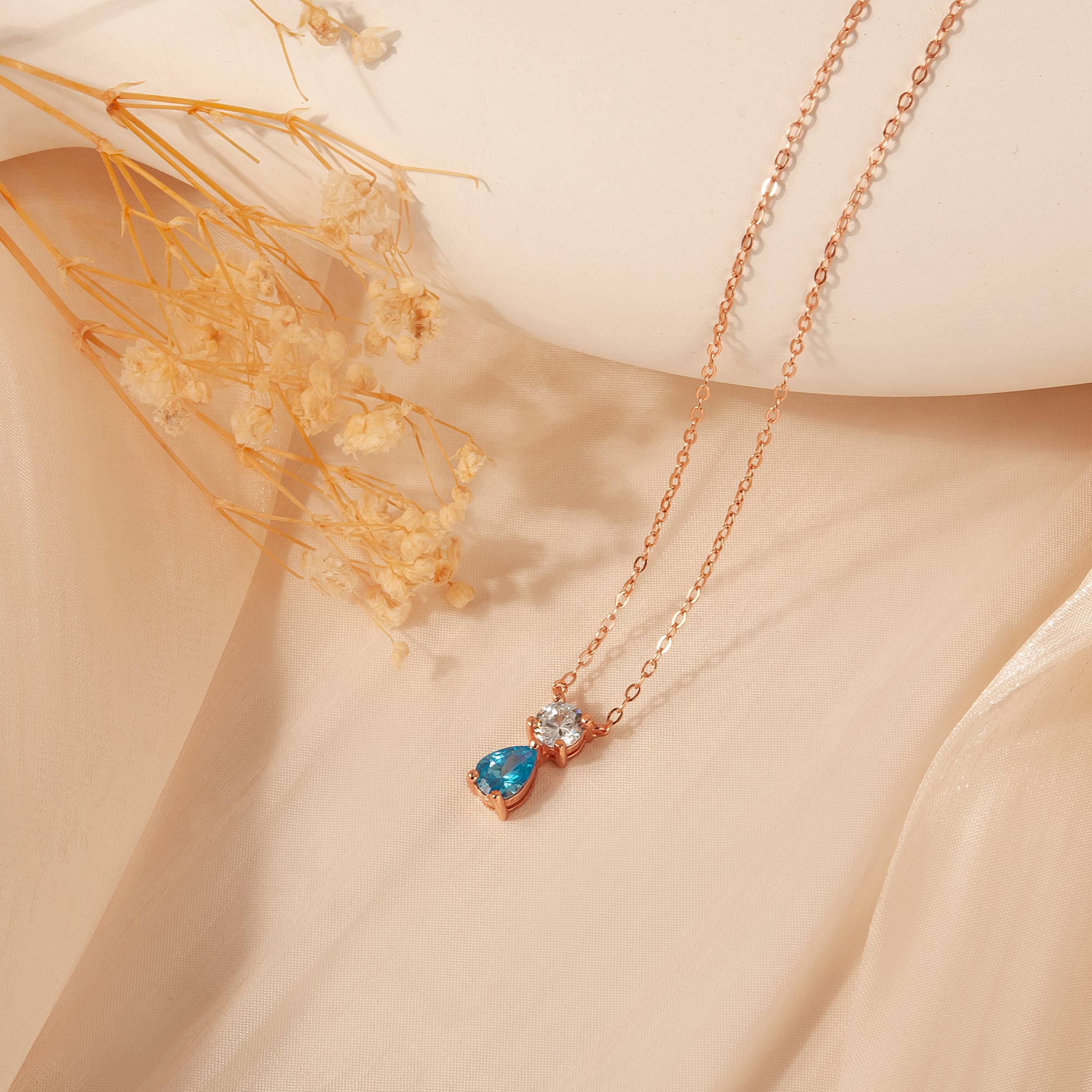 Birthstone Teardrop Necklace