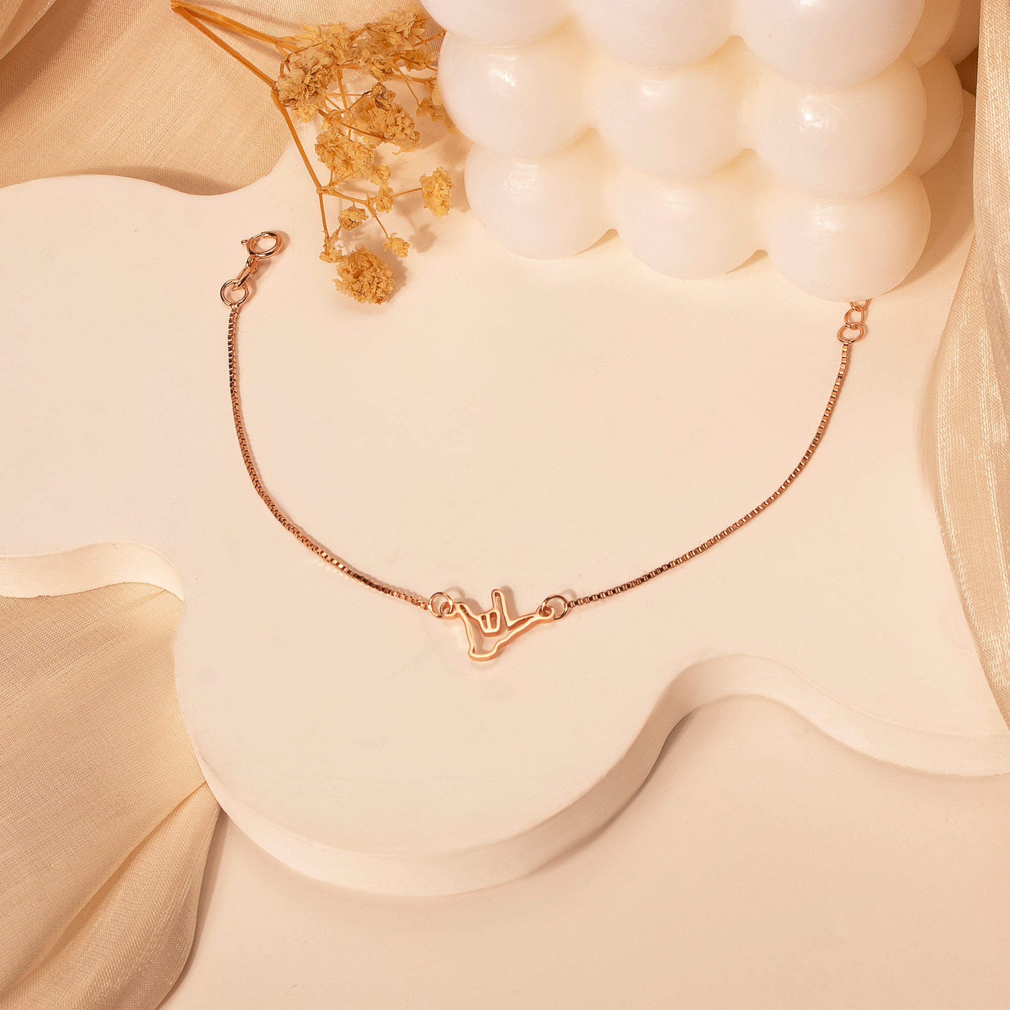 Custom Sign Language Bracelet