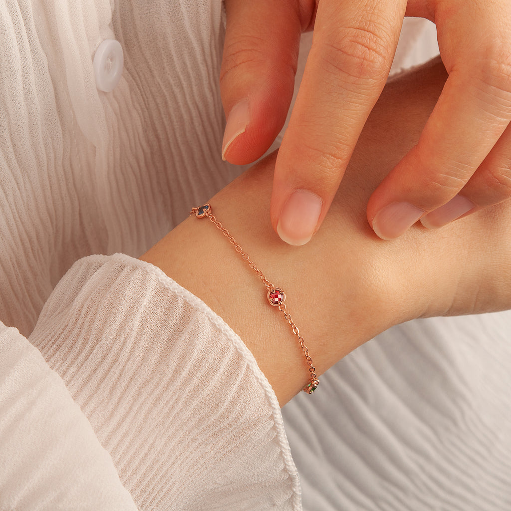 Custom 4mm Birthstone Bracelet