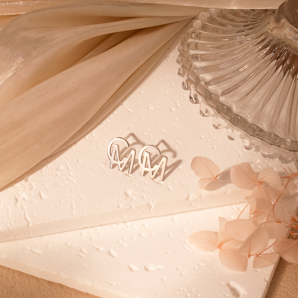 Personalized 2 Initial Earrings