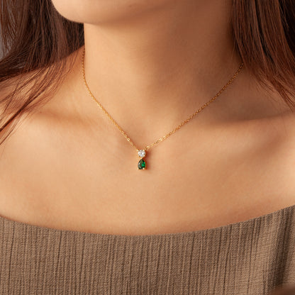 Birthstone Teardrop Necklace