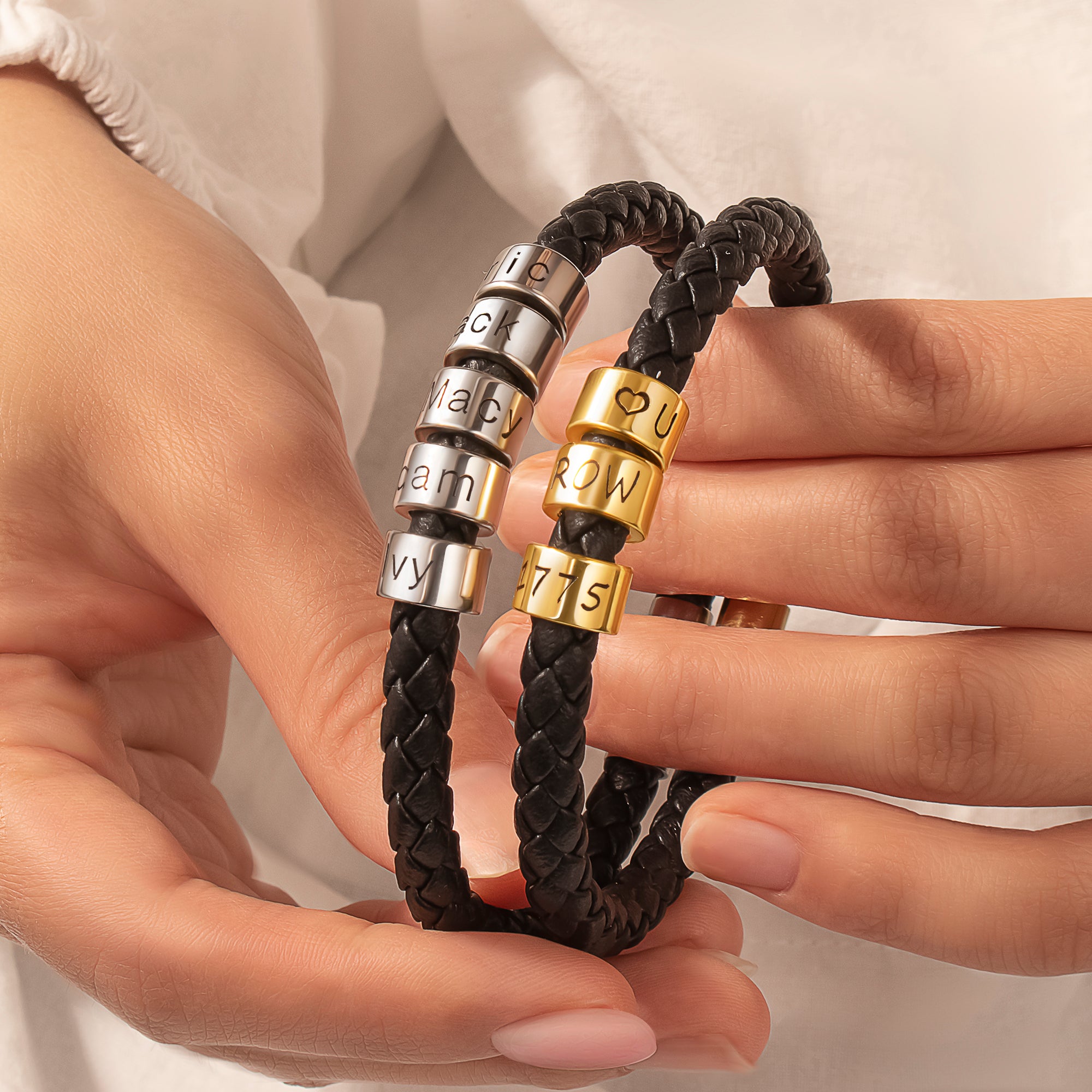 Custom Braided Rope Bead Bracelet