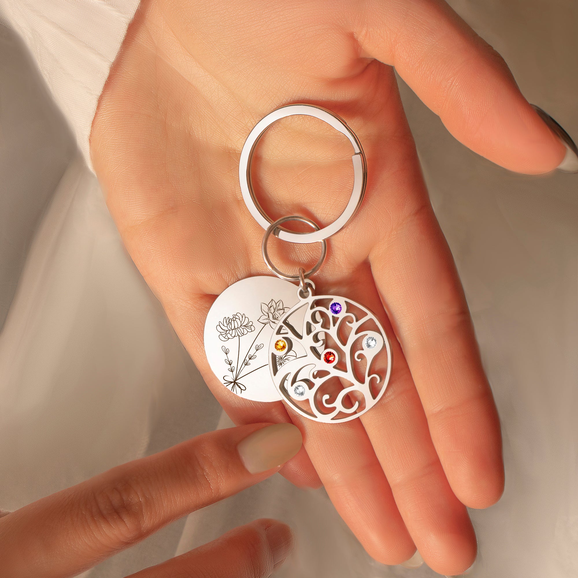 Build Your Own Bouquet Birthstone Tree of Life Necklace