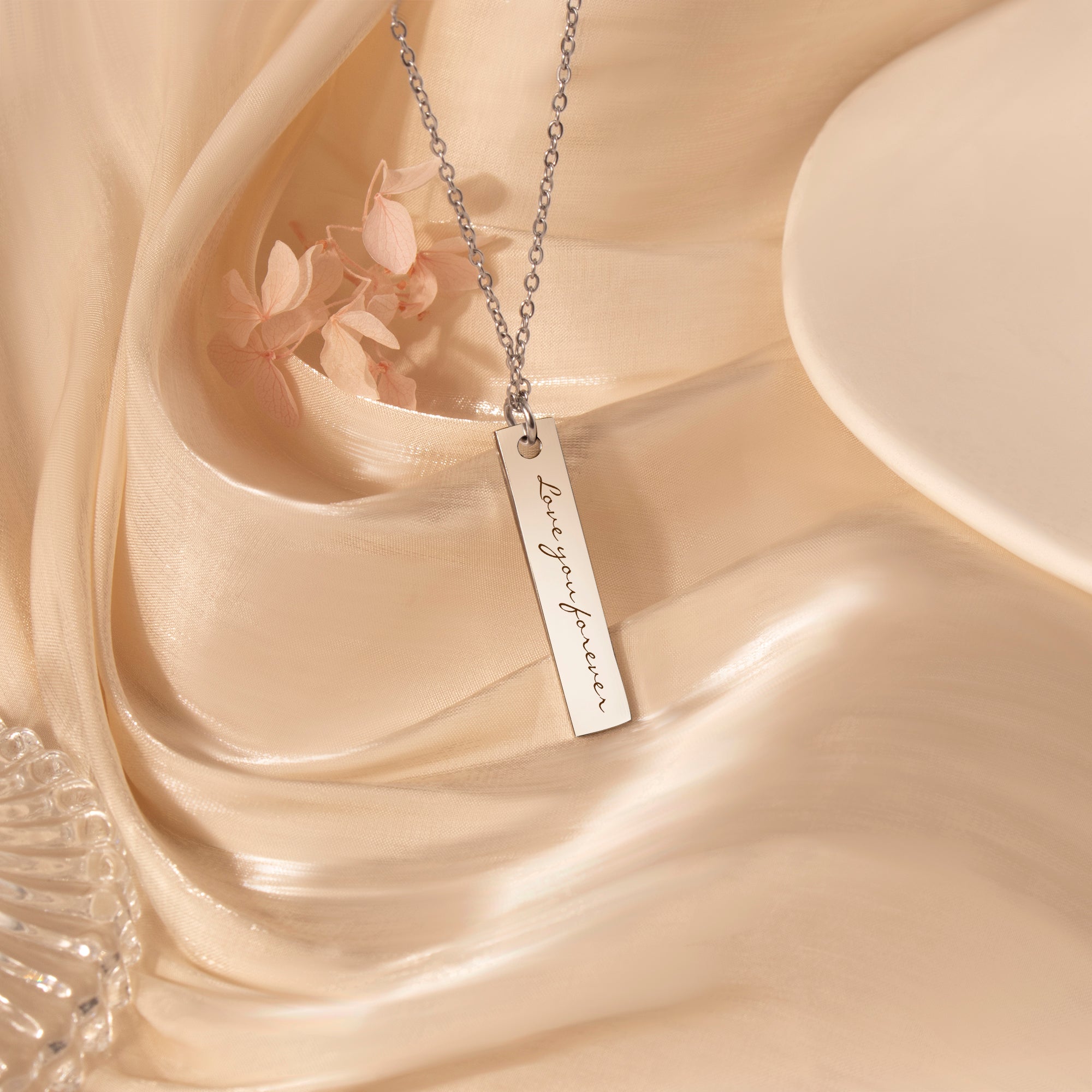 Custom Vertical Bar Birthstone Necklace