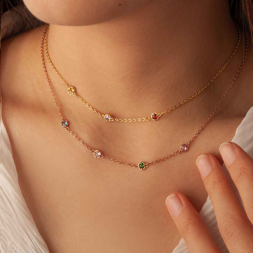 Multi Birthstone Necklace