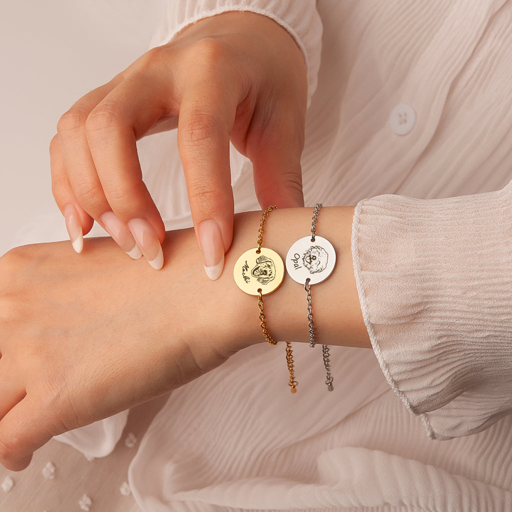 Custom 18MM Pet Portrait Charm Bracelet