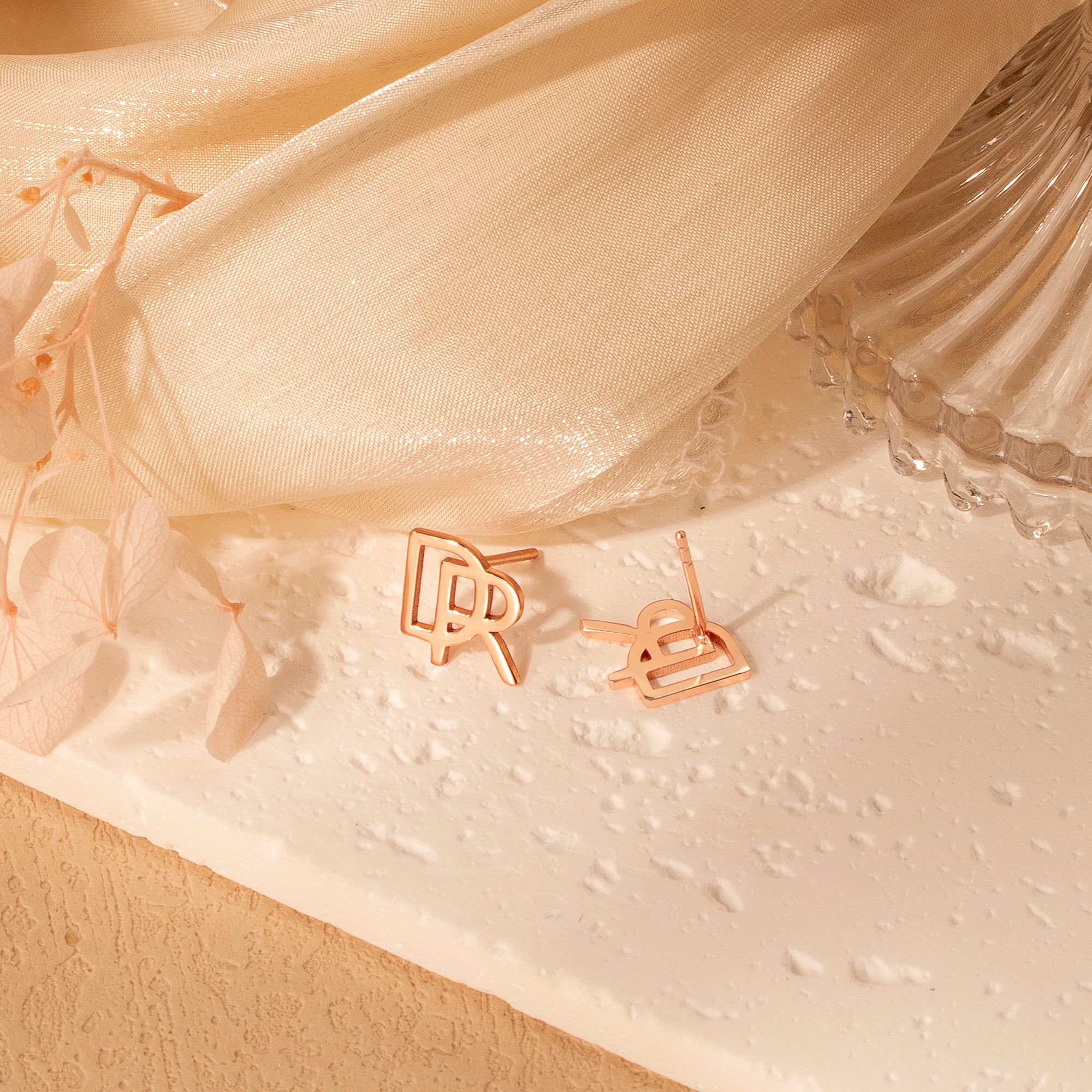 Personalized 2 Initial Earrings