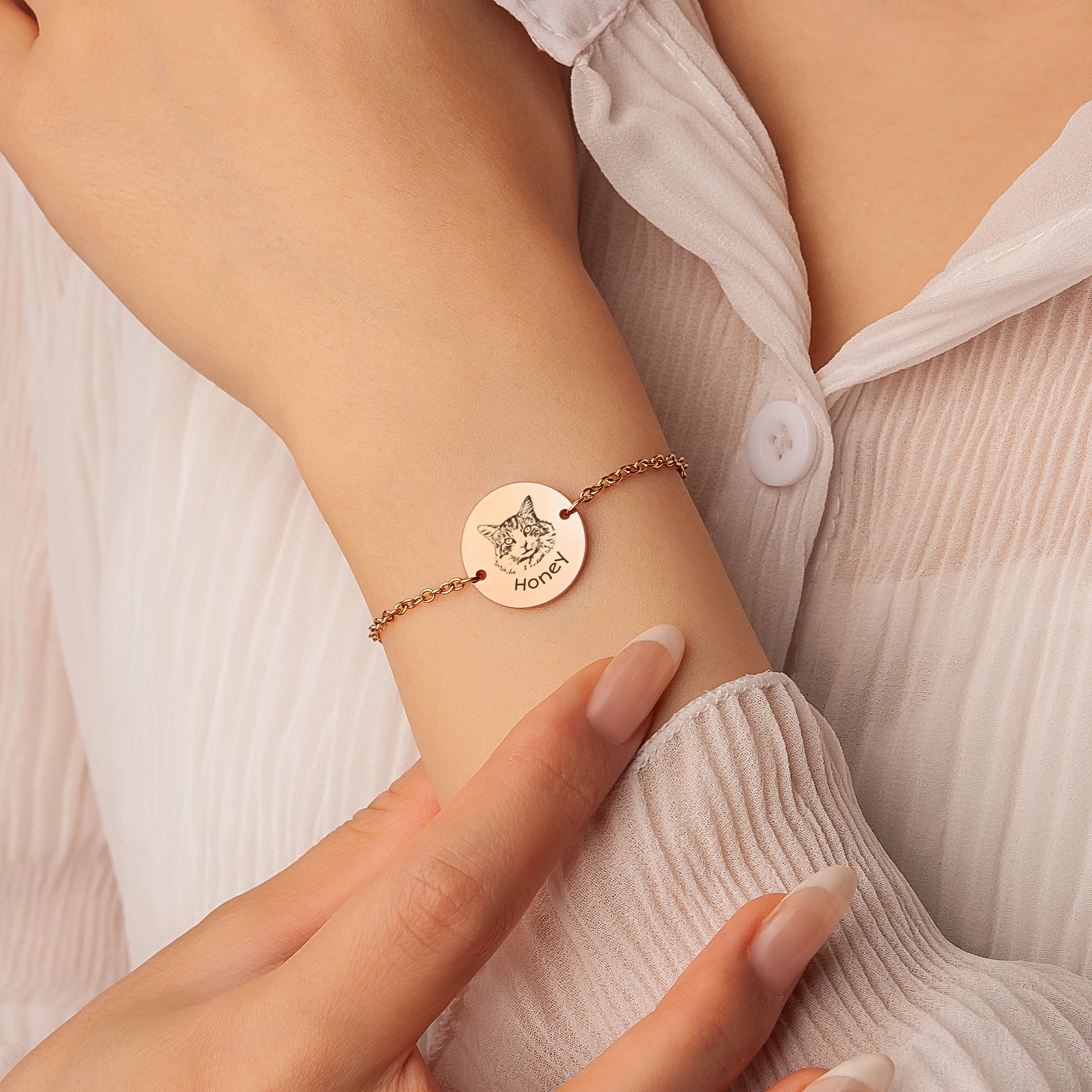 Custom 18MM Pet Portrait Charm Bracelet