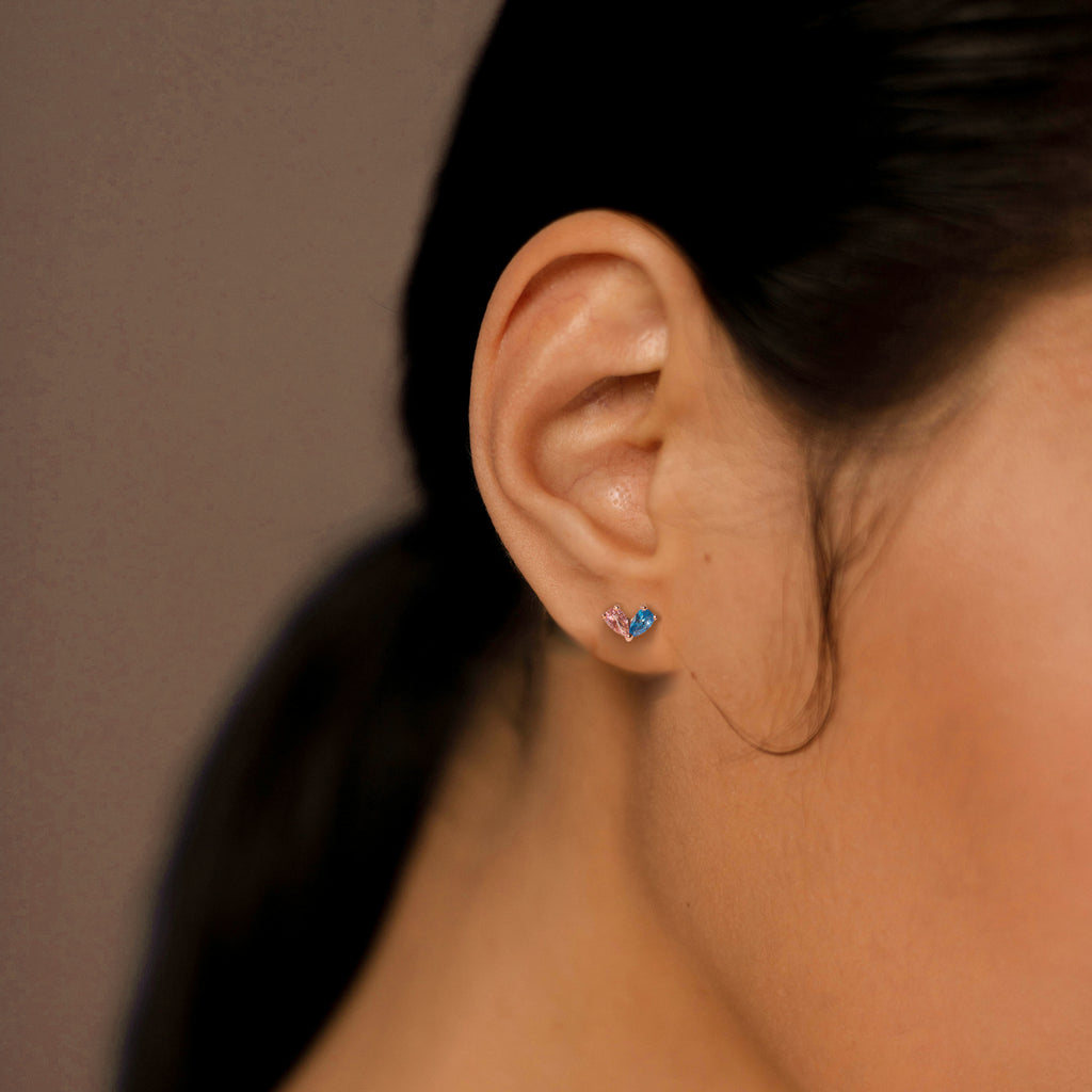 Heart Birthstone Earrings