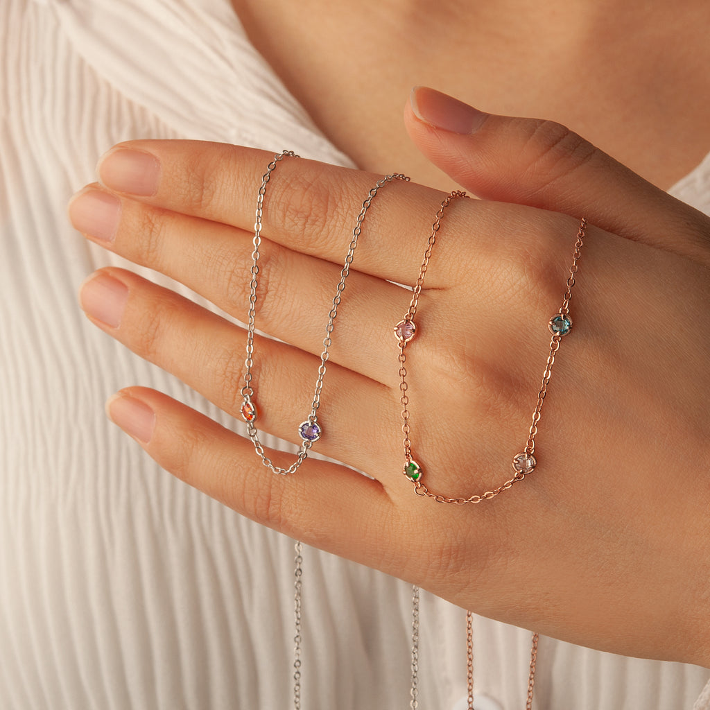 Multi Birthstone Necklace