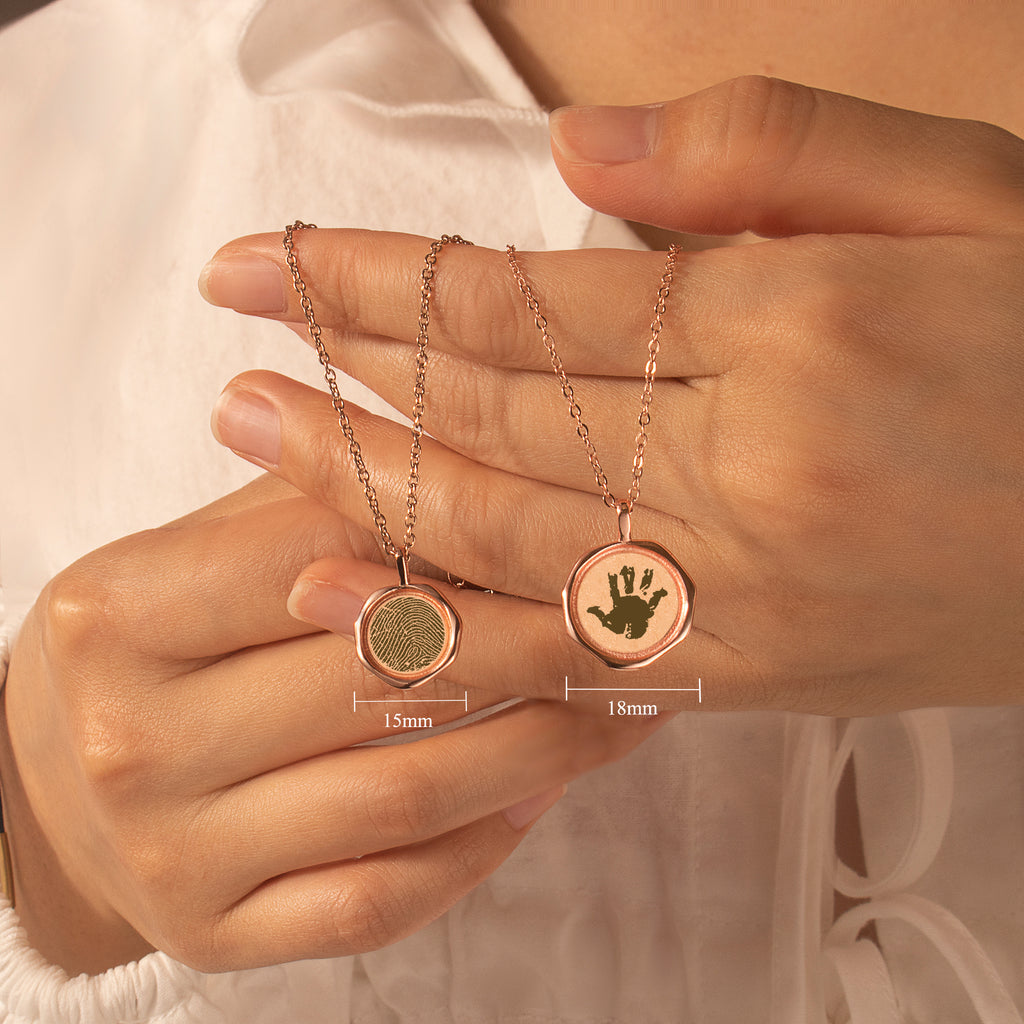 Fingerprint Stamped Necklace