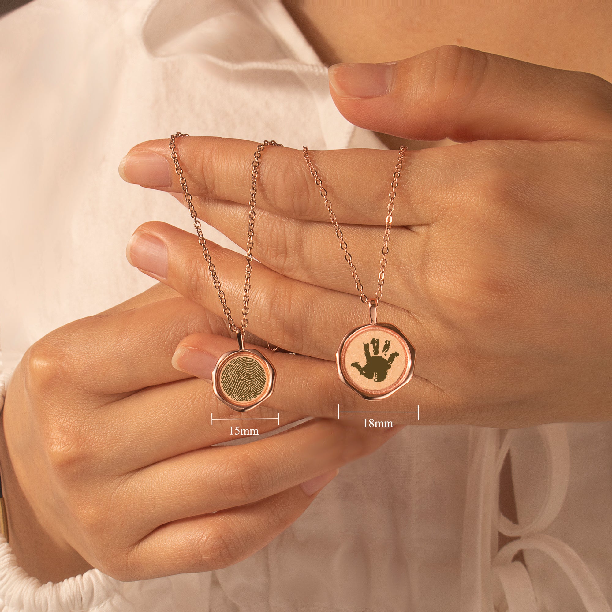 Fingerprint Stamped Necklace