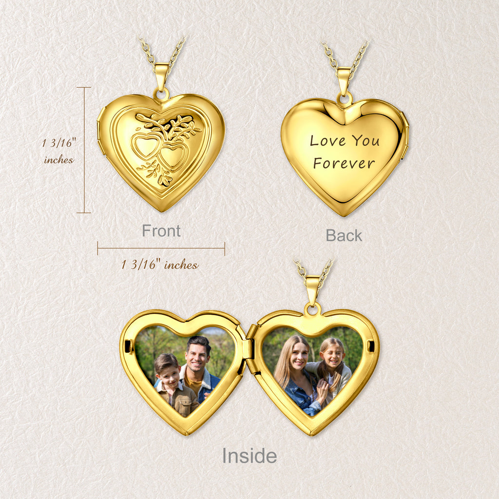 Double Hearts Photo Locket