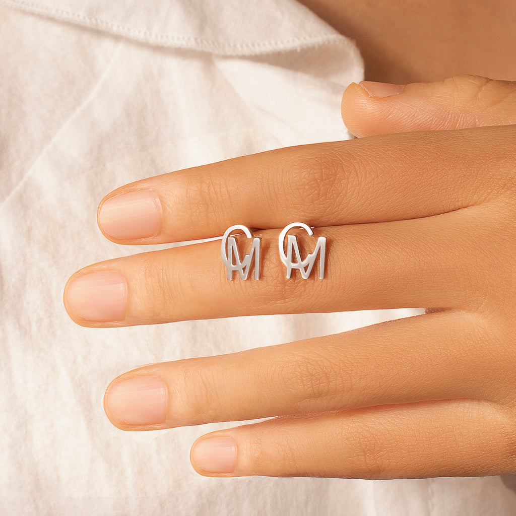 Personalized 2 Initial Earrings