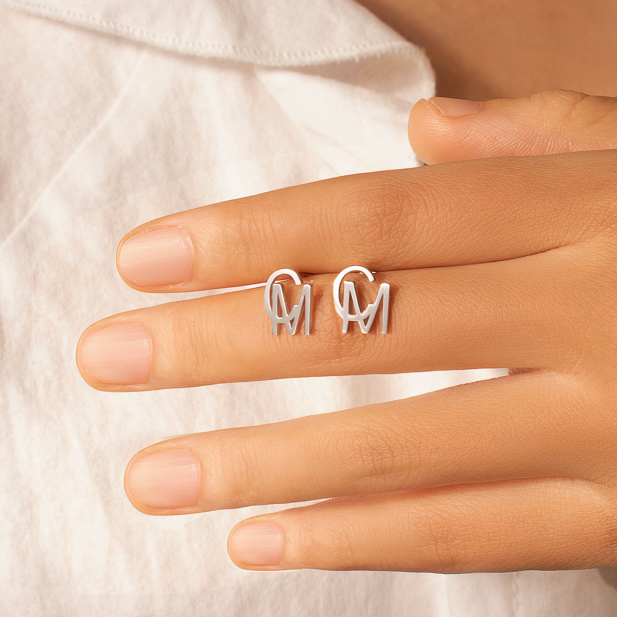 Personalized 2 Initial Earrings