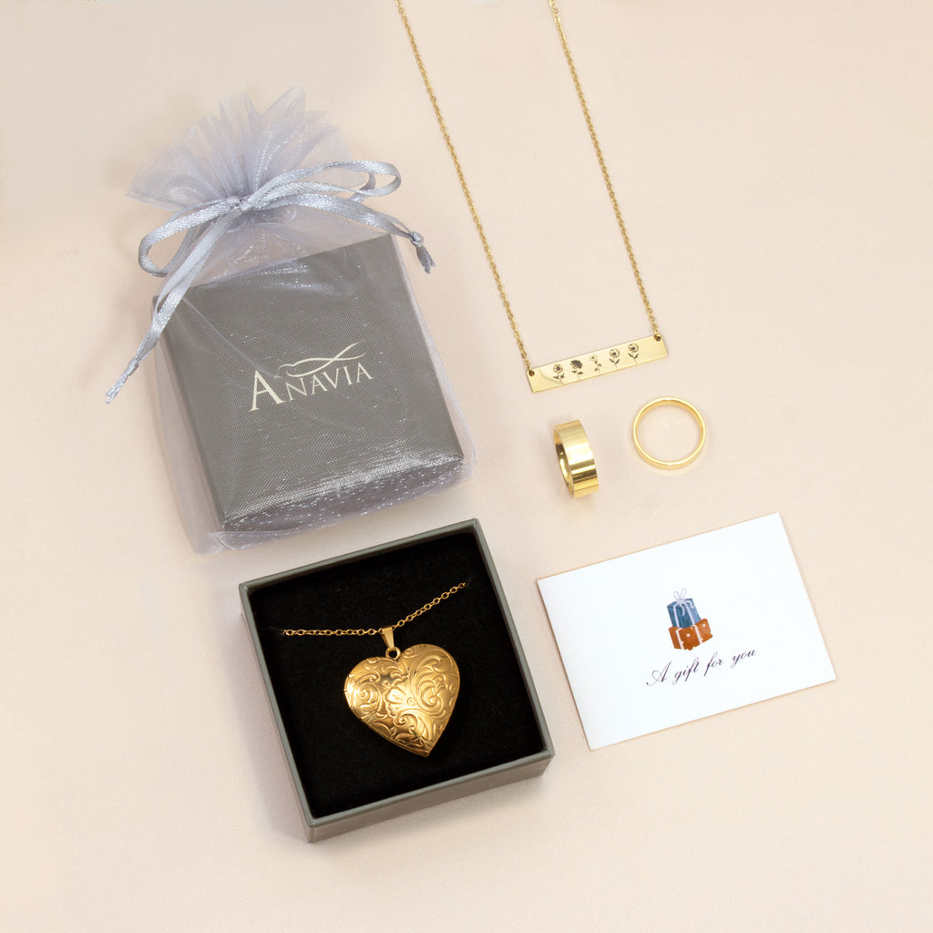 Flourish Heart Pet Photo Locket Necklace