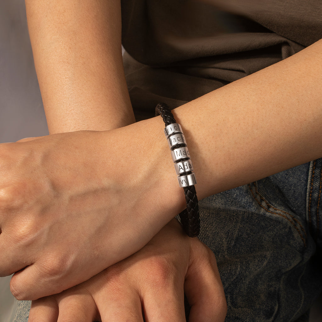 Custom Braided Rope Bead Bracelet