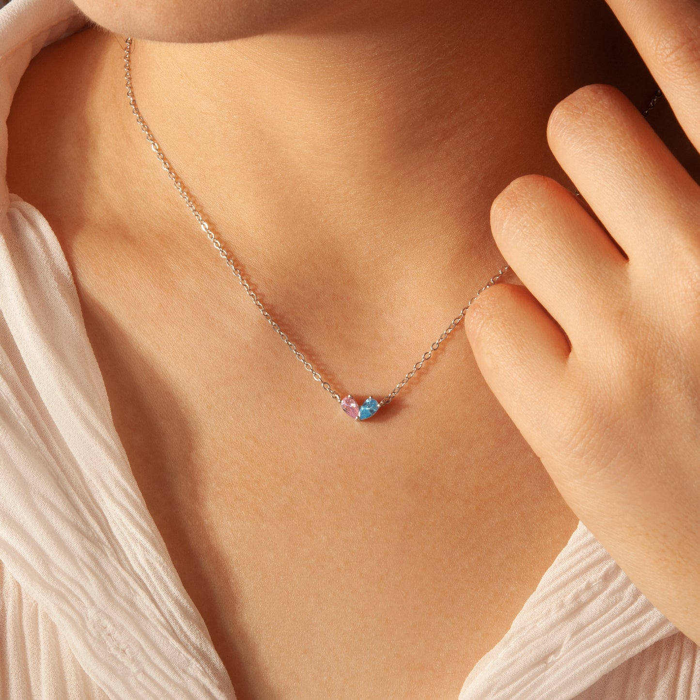 Birthstone Heart Necklace