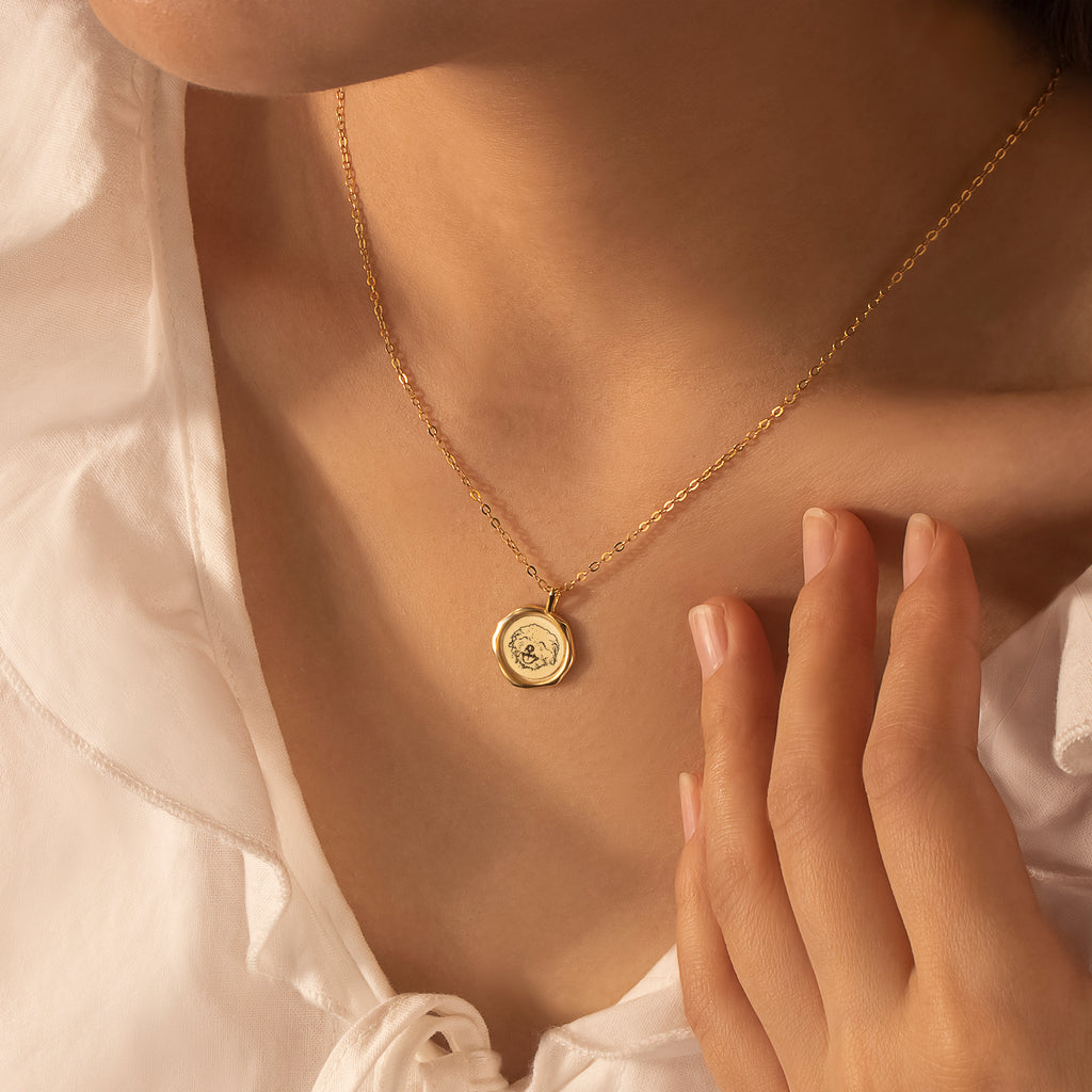 Pet Portrait Stamped Necklace