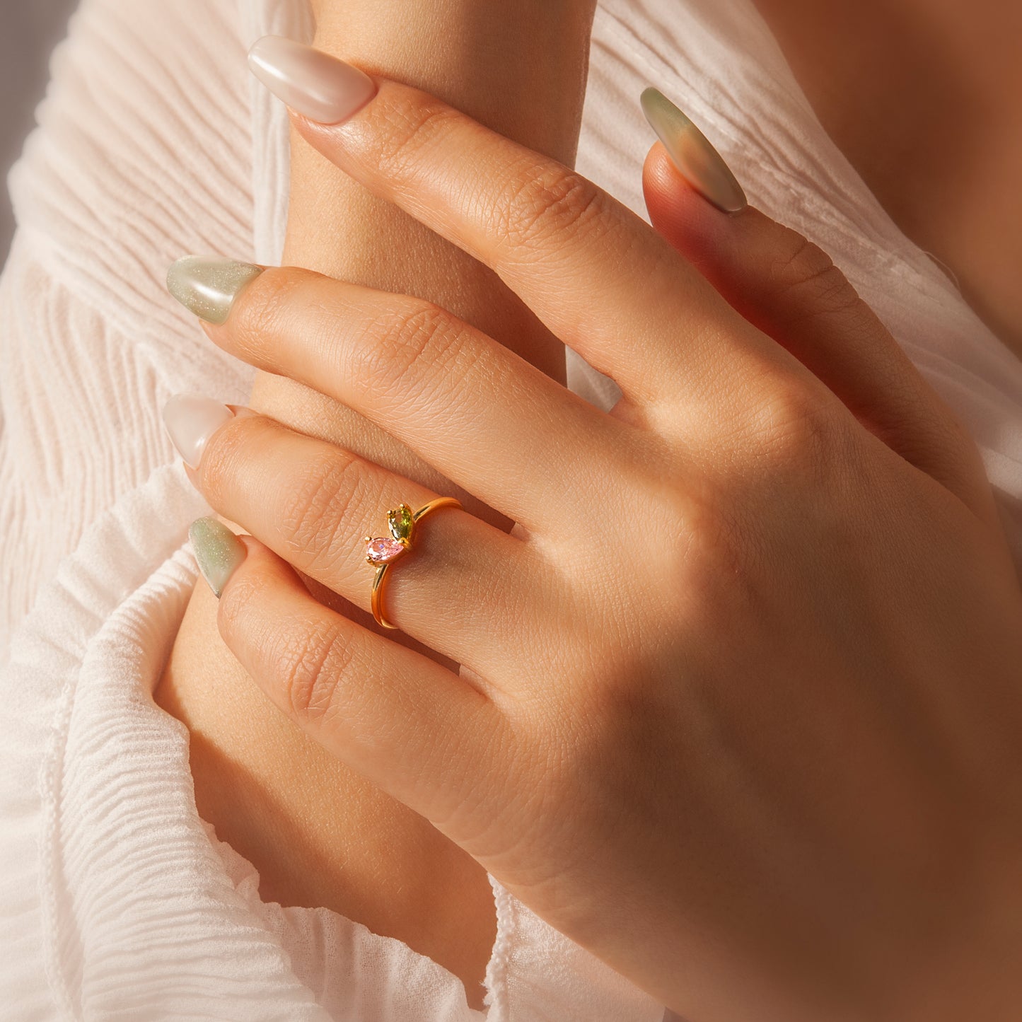 Birthstone Heart Ring