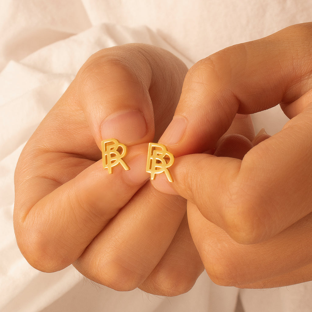 Personalized 2 Initial Earrings