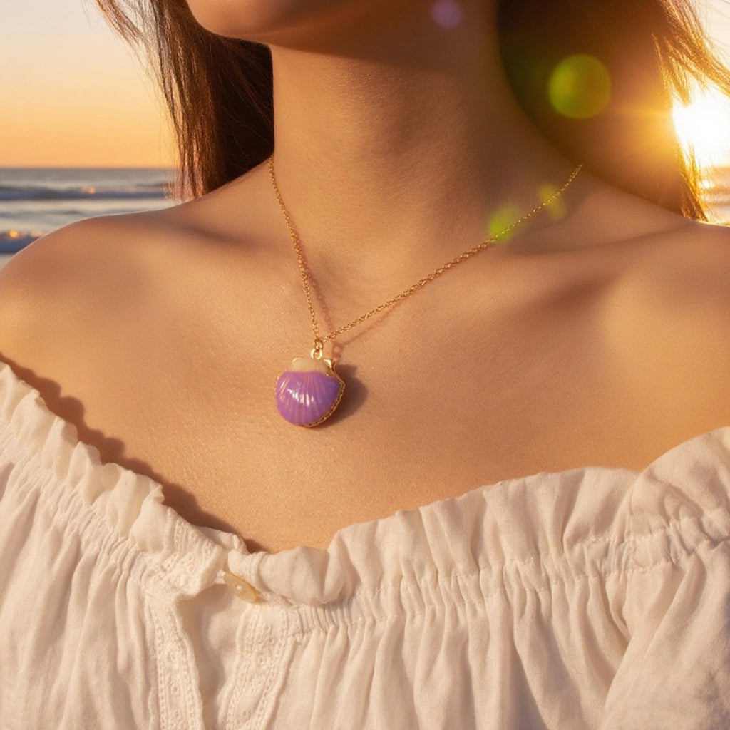 Custom Seashell Pet Photo Locket Necklace