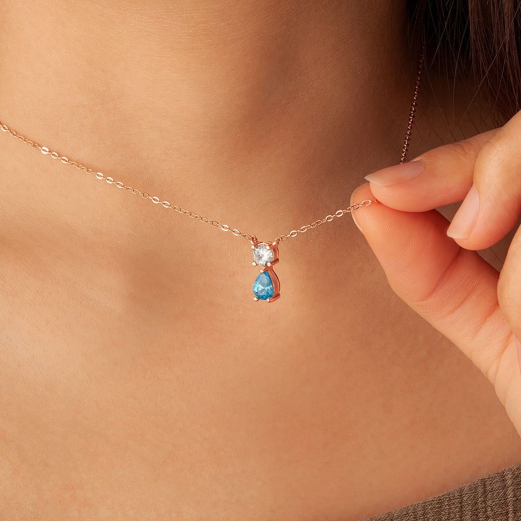 Birthstone Teardrop Necklace