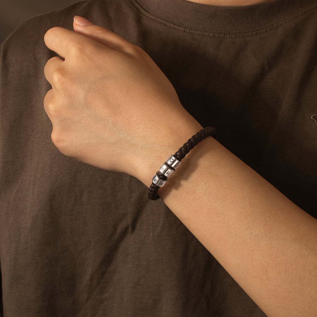 Custom Braided Rope Bead Bracelet