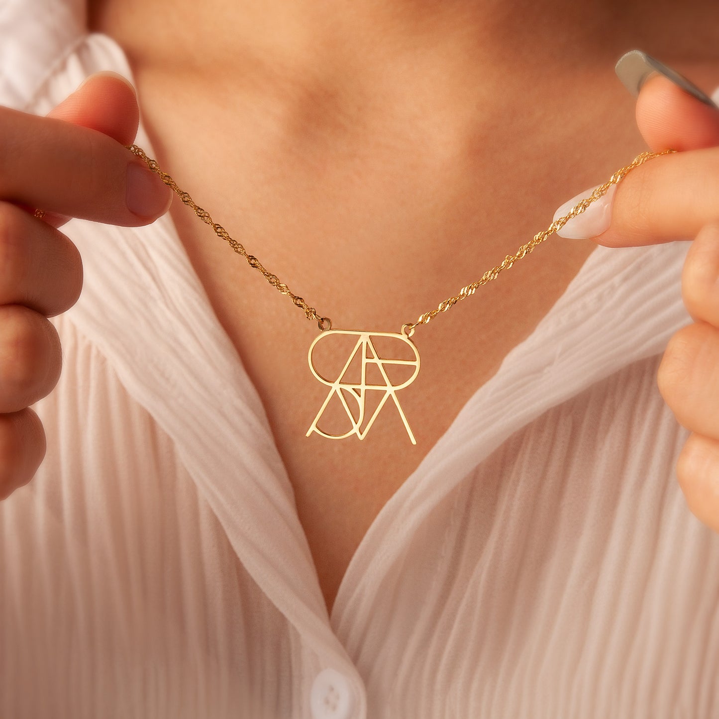 Unique Design Name Logo Necklace