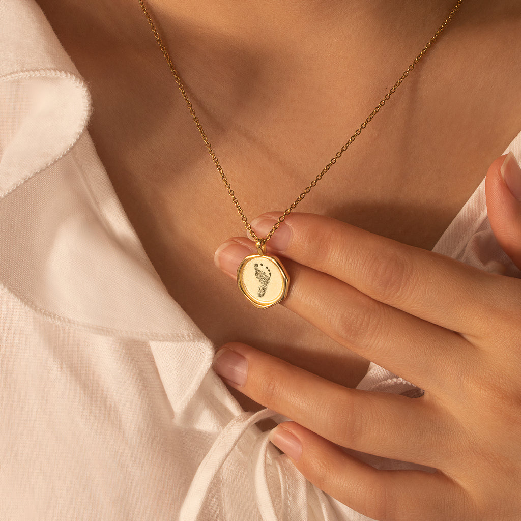 Fingerprint Stamped Necklace