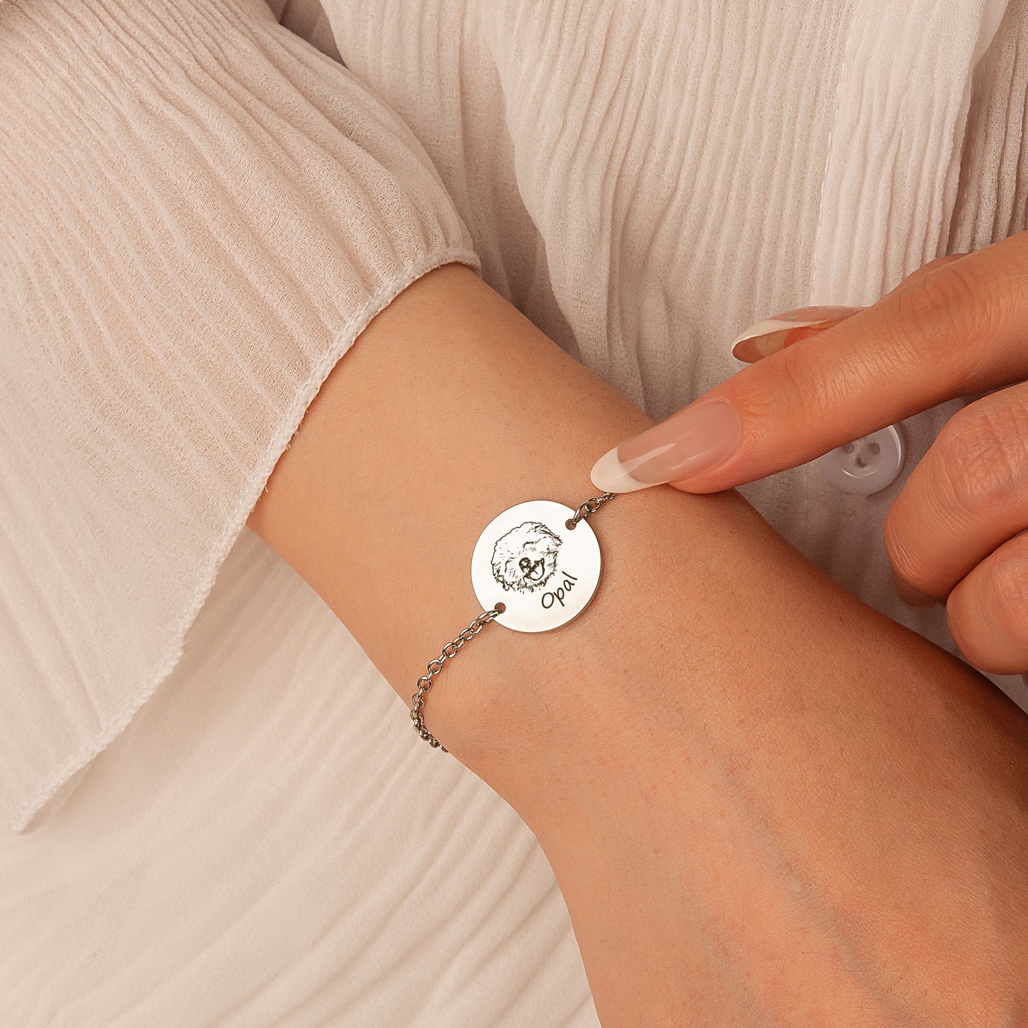 Custom 18MM Pet Portrait Charm Bracelet