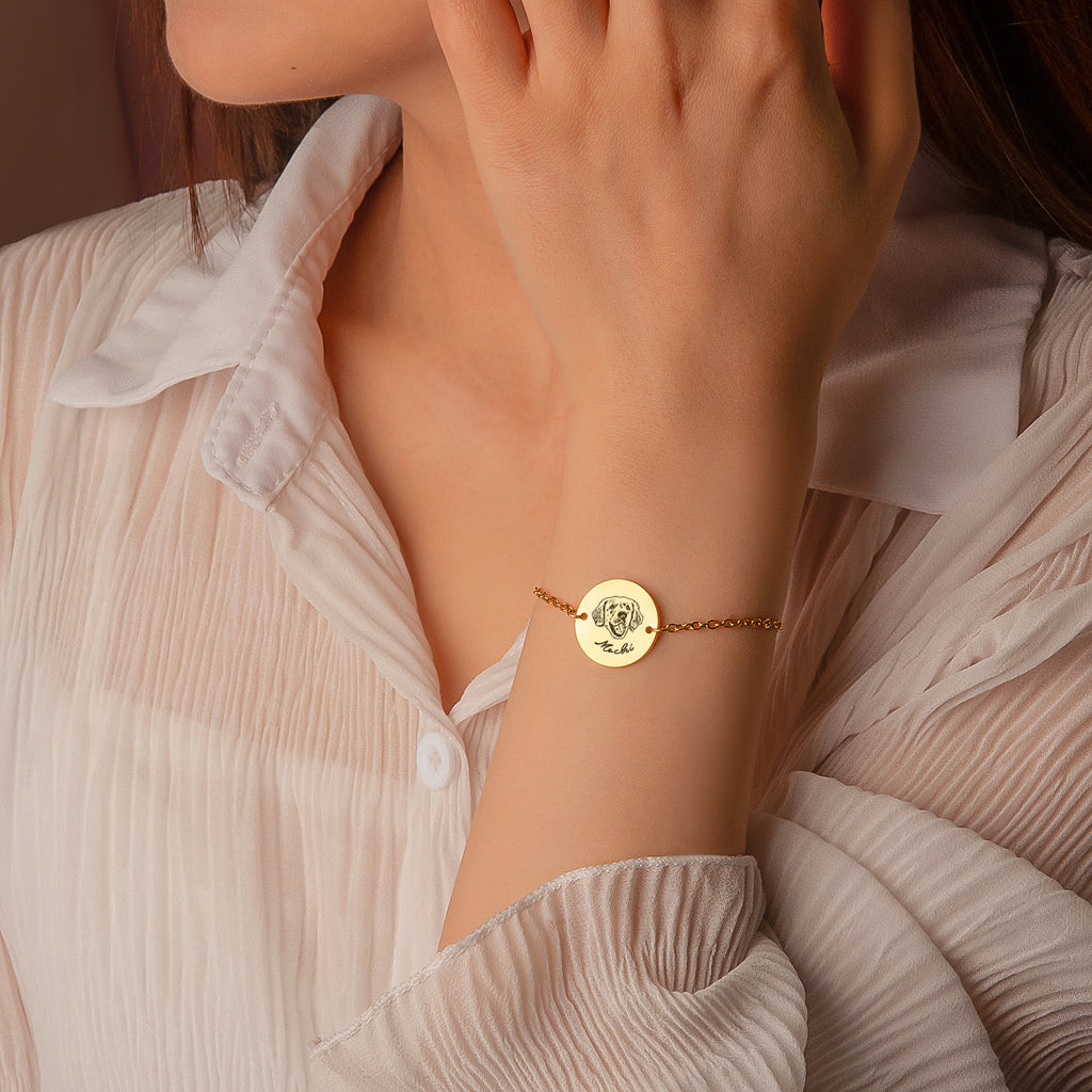 Custom 18MM Pet Portrait Charm Bracelet