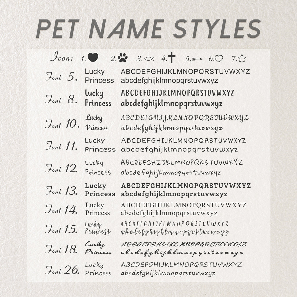 Frame and Pet's Name Fabric Slide On Pet Tag