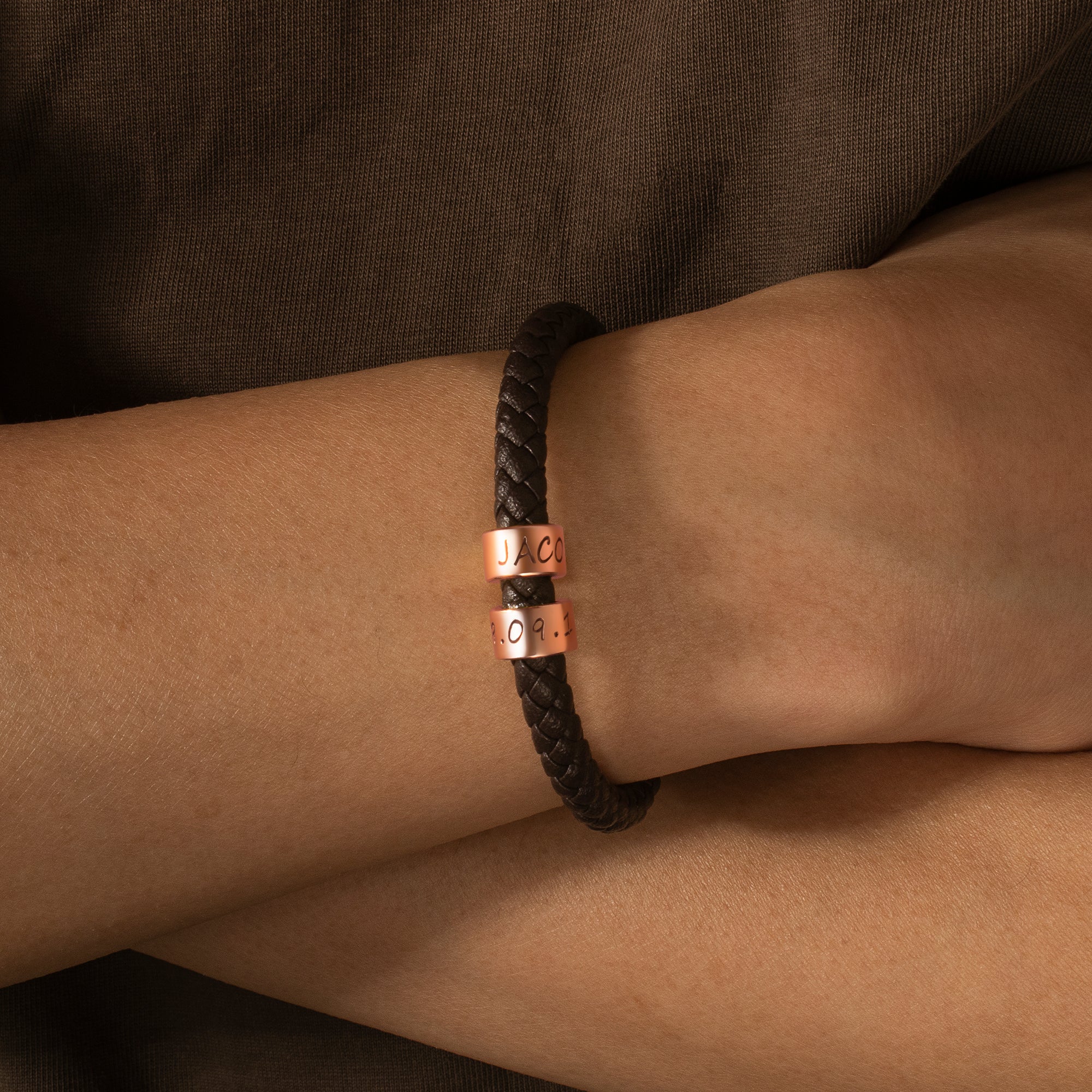 Custom Braided Rope Bead Bracelet