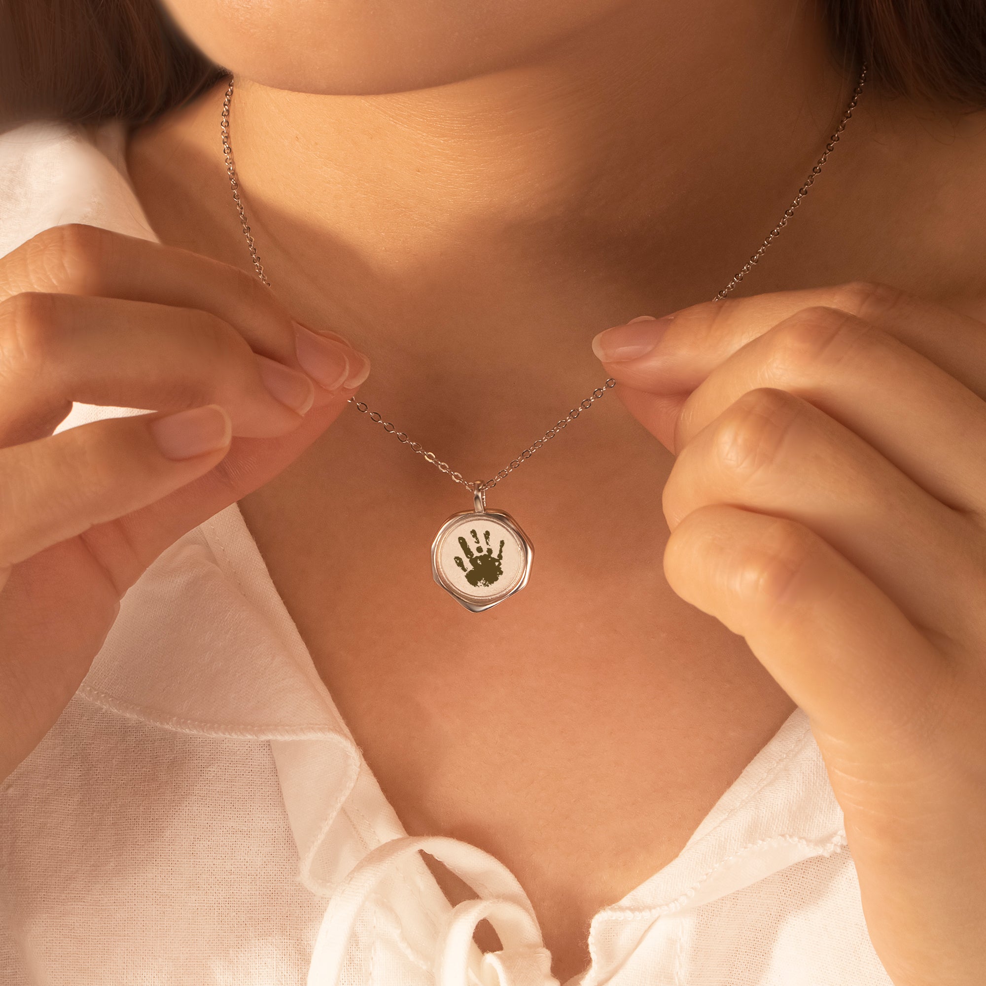 Fingerprint Stamped Necklace