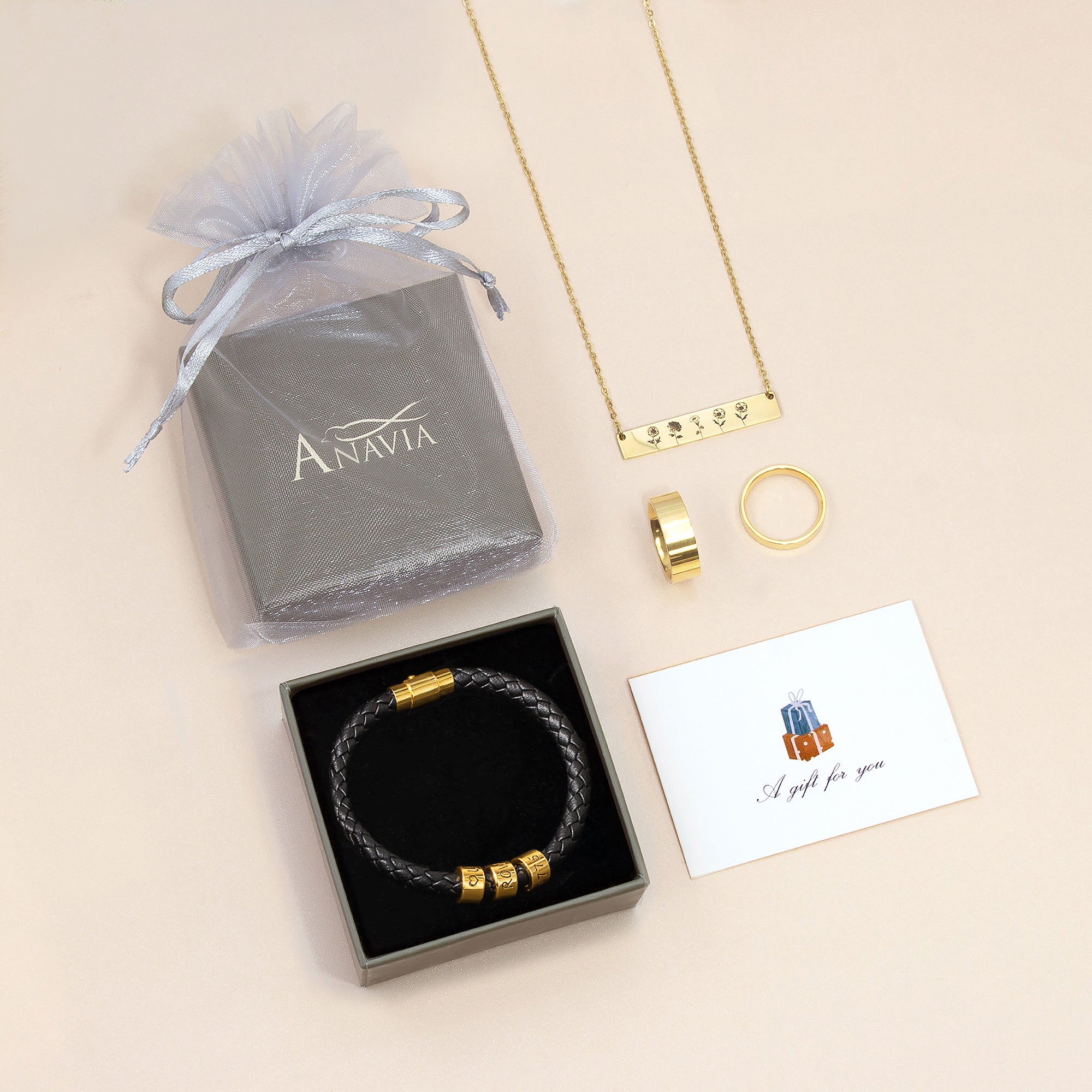 Custom Braided Rope Bead Bracelet