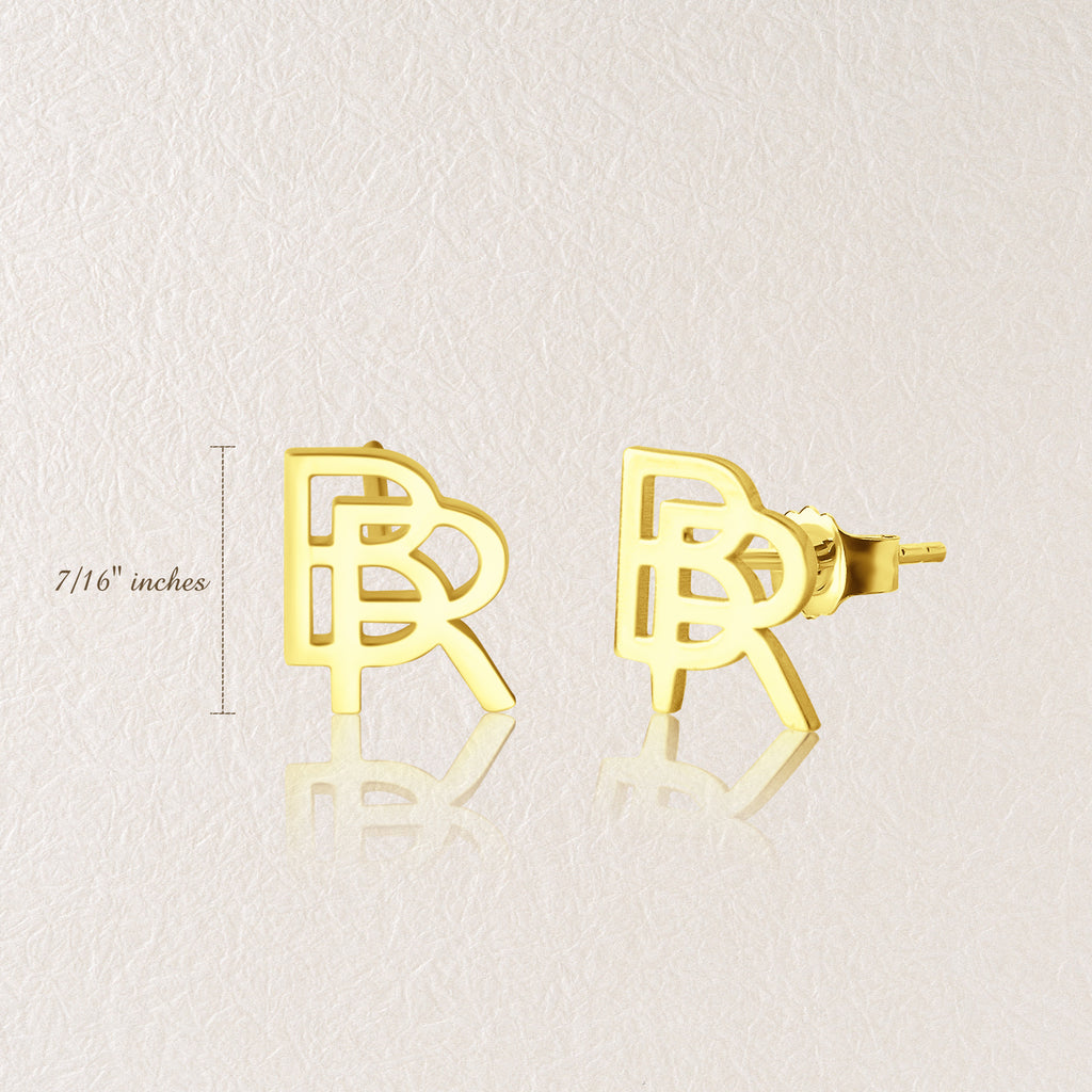 Personalized 2 Initial Earrings
