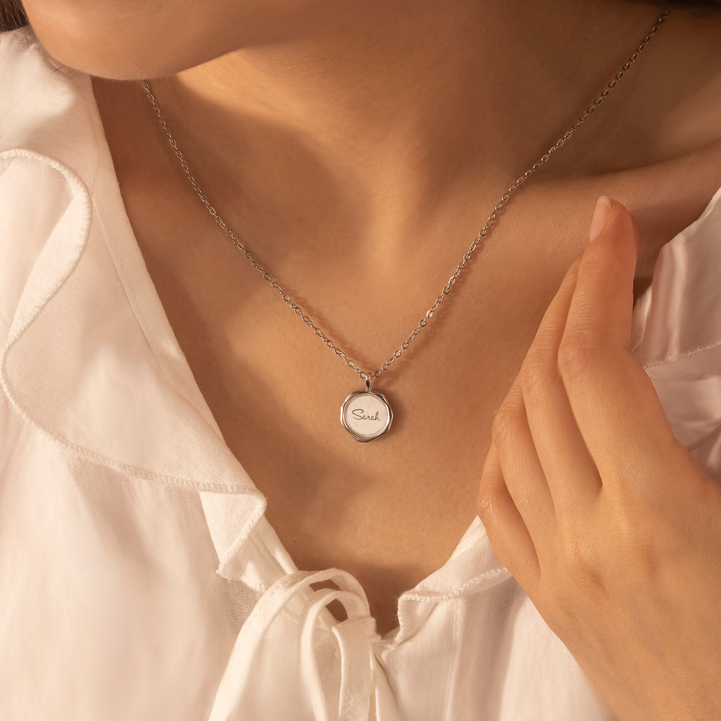 Custom Text Stamped Necklace