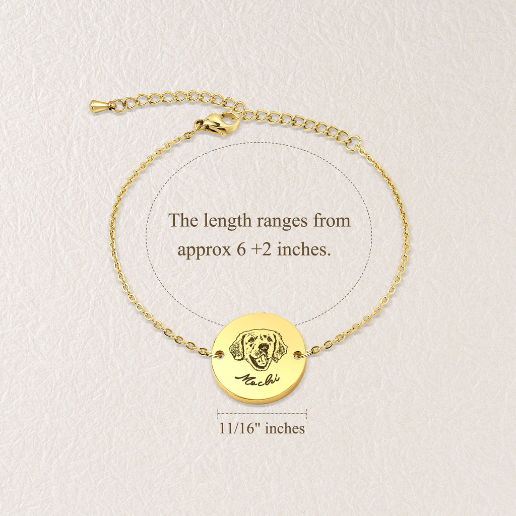 Custom 18MM Pet Portrait Charm Bracelet