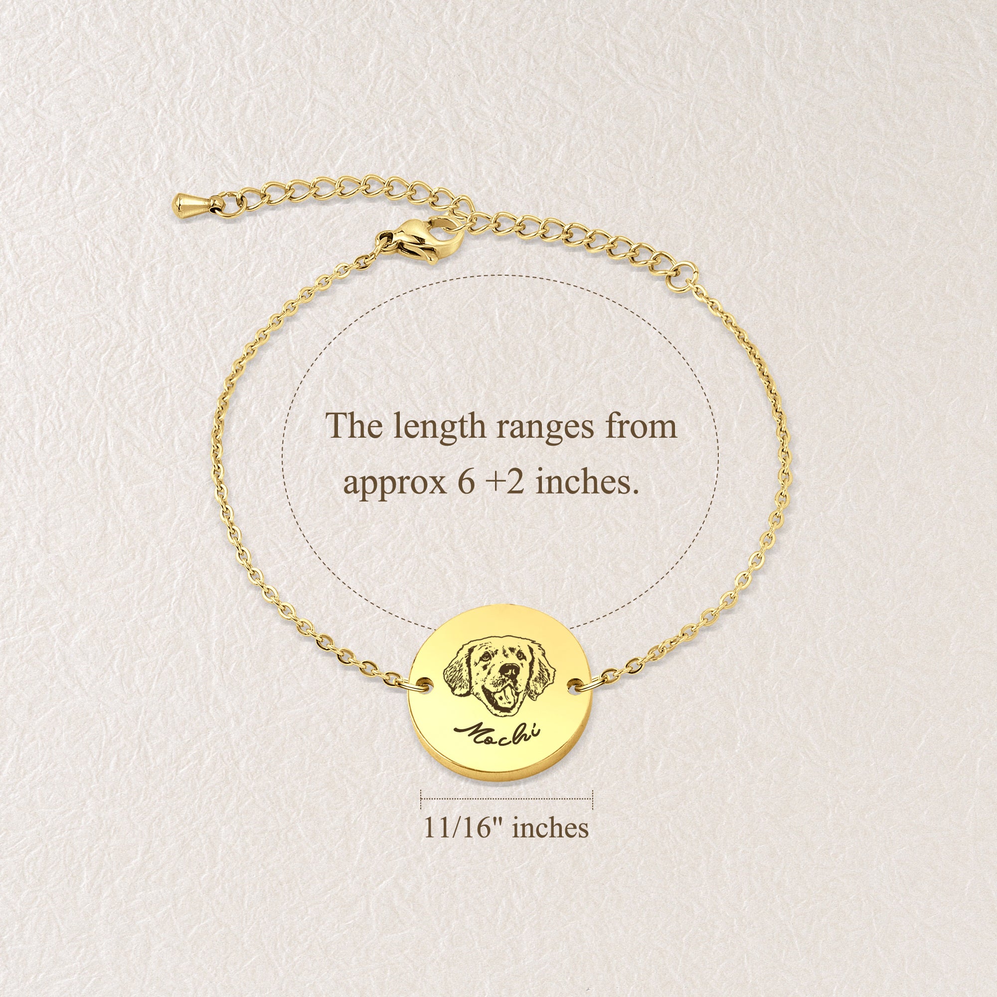 Custom 18MM Pet Portrait Charm Bracelet