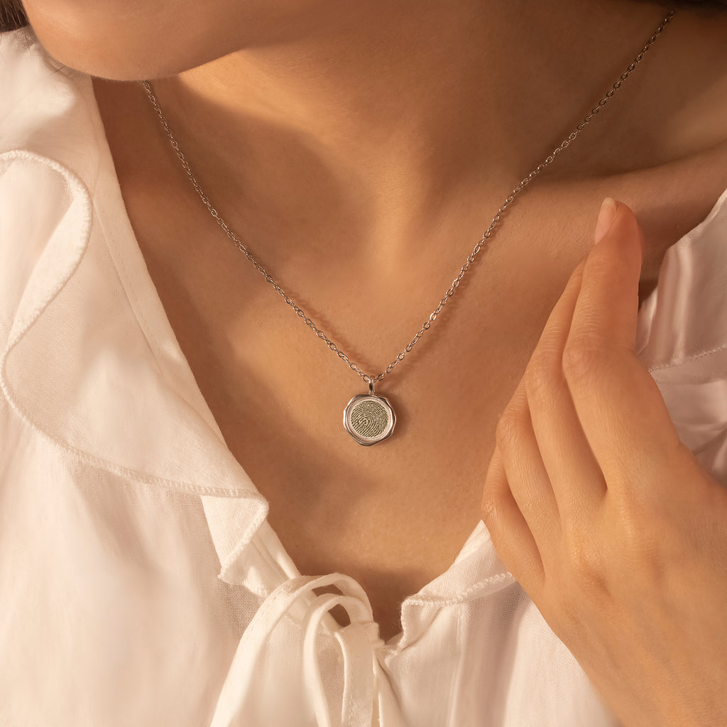 Fingerprint Stamped Necklace