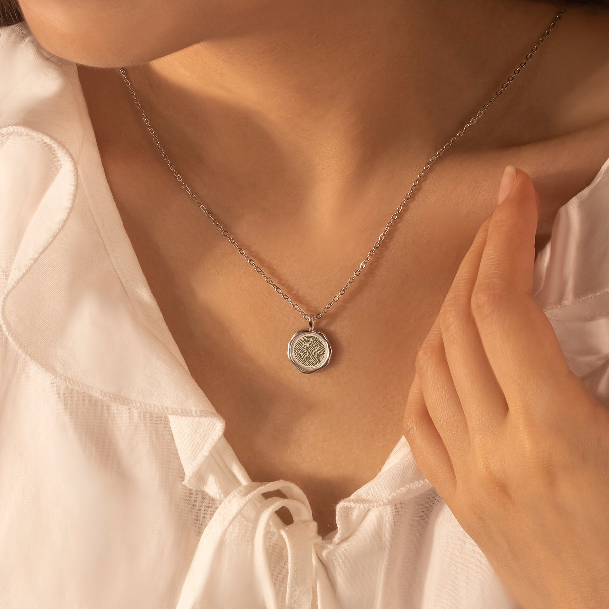 Fingerprint Stamped Necklace