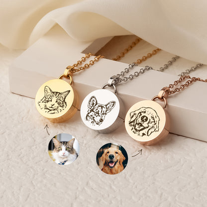 Pet Fur Cremation Necklace