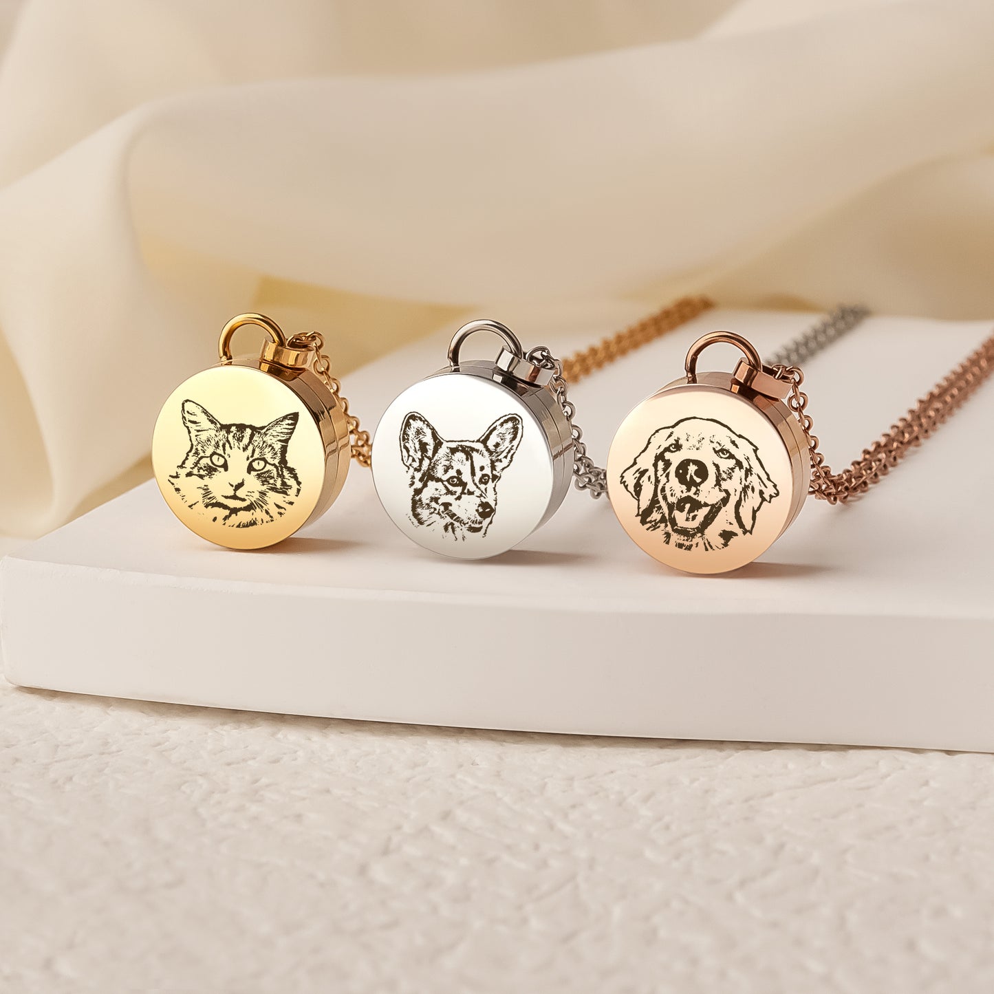 Pet Fur Cremation Necklace