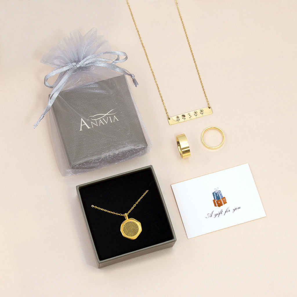 Fingerprint Stamped Necklace