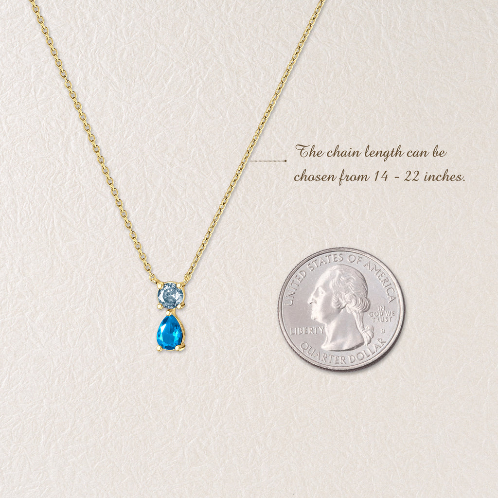 Birthstone Teardrop Necklace
