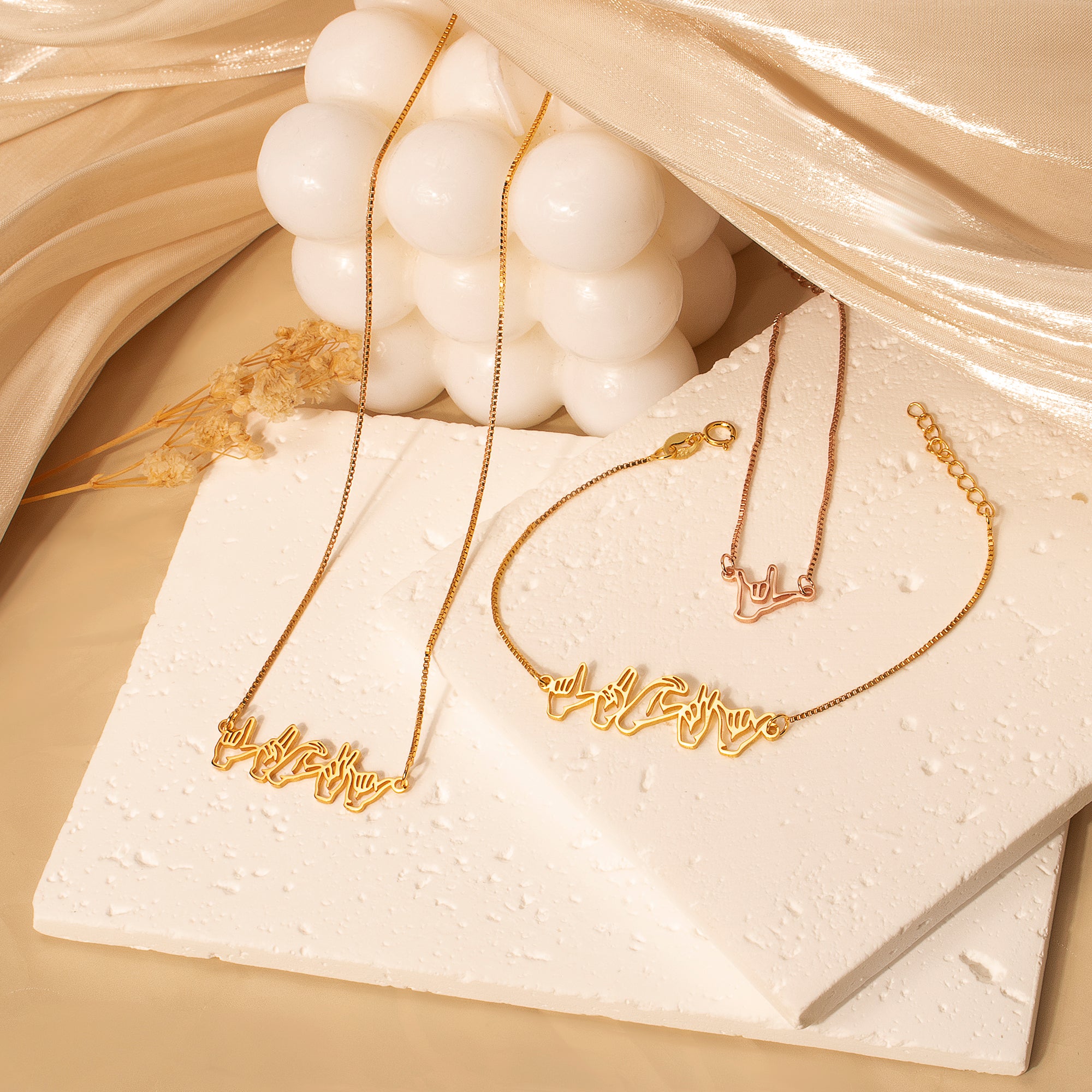 Custom Sign Language Bracelet