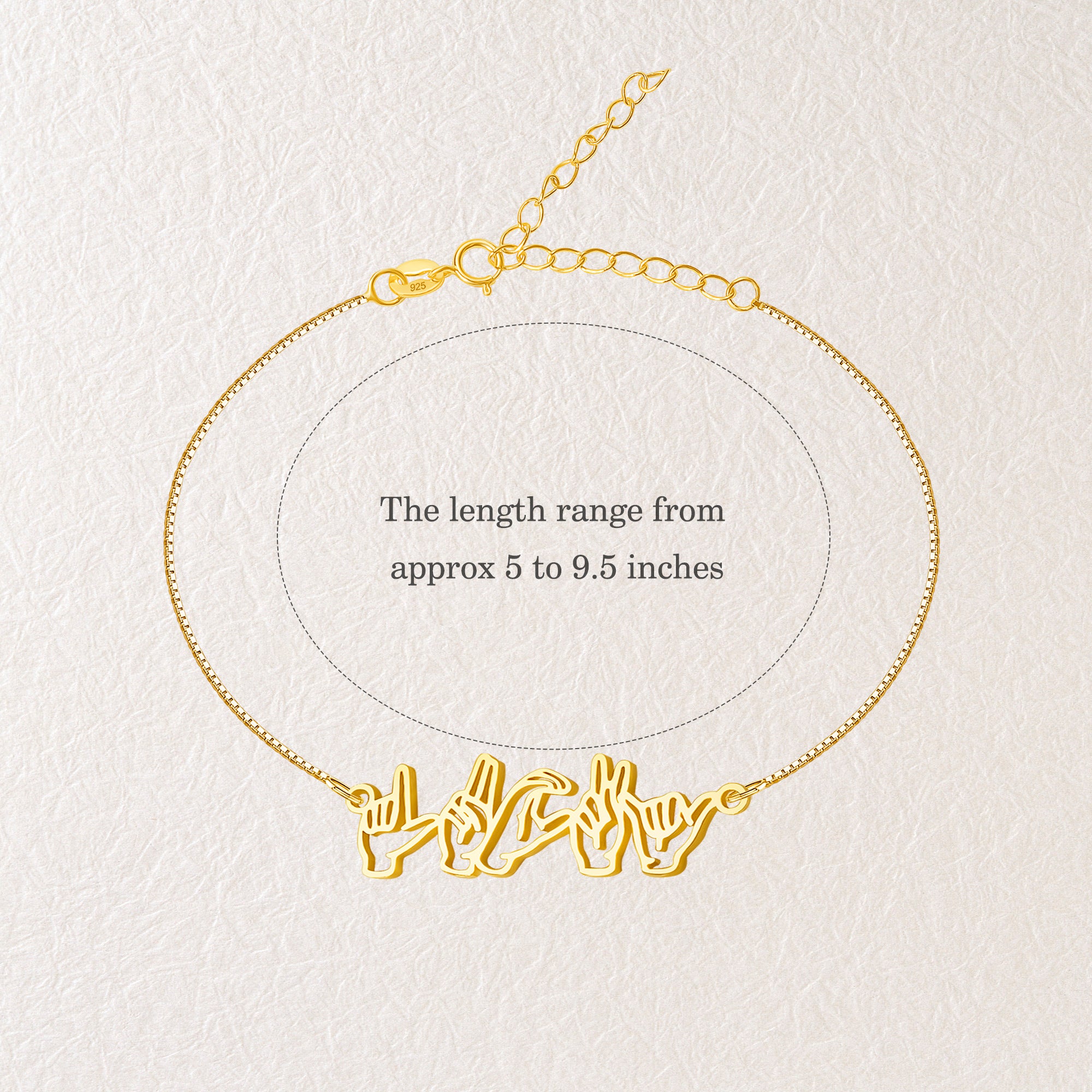 Custom Sign Language Bracelet